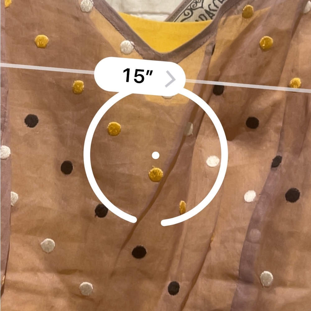 Anthropologie Yoana Baraschi Dress with Yellow Slip. Size 6 - Picture 7 of 11